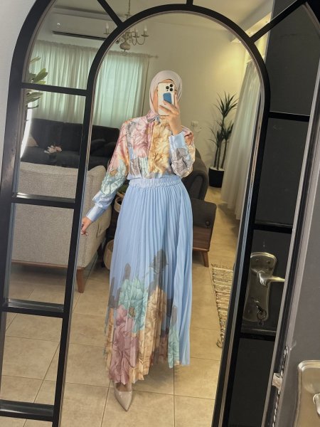 طقم تنوره ازرق